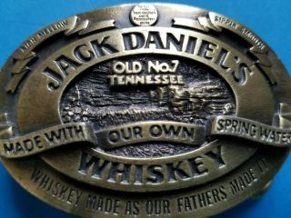 Vintage 1989 Jack Daniel ' s Old No.  7 Tennesse Whiskey Belt Buckle D - 190 Bergamot 2