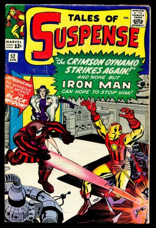 1964 Marvel Comics Tales Of Suspense 52 1st Black Widow Avengers Iron Man Key