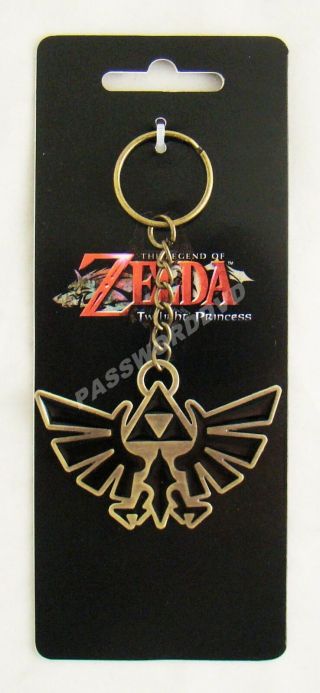 The Legend Of Zelda Triforce Logo Emblem Metal Keychain Key Chain Bioworld