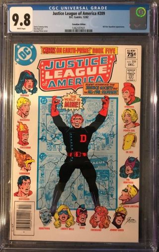Justice League Of America 208 Cgc 9.  8 Canadian Variant Key Issue L@@k