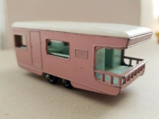 Vtg 1960s Miniature Diecast Toy Lesney Matchbox Camper Caravan Travel Trailer 23