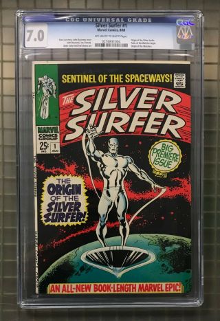 Silver Surfer 1 Marvel Comics 1968 Cgc 7.  0 Silver Surfer & The Watchers Origin