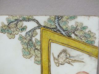 AN UNUSUAL CHINESE PORCELAIN PANEL WITH FIGURES AT A TABLE 19TH CENTURY 3
