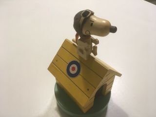 Vintage Peanuts Snoopy Red Baron Music Box By Schmid Japan