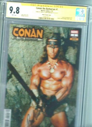 Conan The Barbarian 1 Cgc 9.  8 Signed By Arnold Schwarzenegger