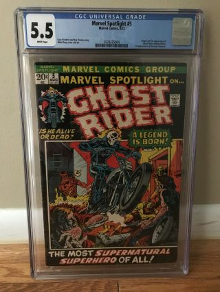 Marvel Spotlight 5 Cgc 5.  5 Origin & 1st Appearance Of Ghost Rider Marvel 1971
