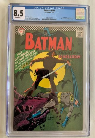 Batman 189 Cgc 8.  5 1st Silver Age Appearance Of The Scarecrow (dc 1967)