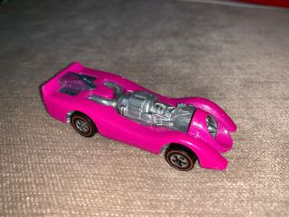 1970 Hot Wheels Jet Threat Car Bright Fuchsia Pink Vehicle Mattel