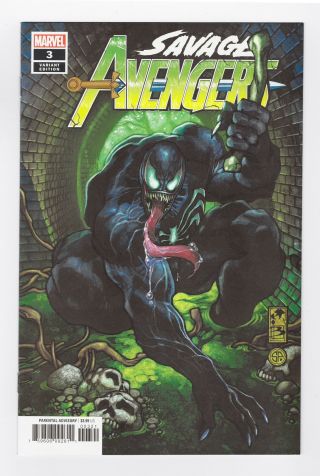 Savage Avengers 3 Simone Bianchi 1:50 Variant Cover Venom Marvel Comics 2019