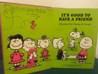 Peanuts 1972 Hallmark Pop - up Nook By Charles Schulz Its Good To Have A Friend 2