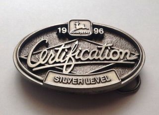 John Deere 1996 Certification Silver Level Belt Buckle Dealer Training Prgm