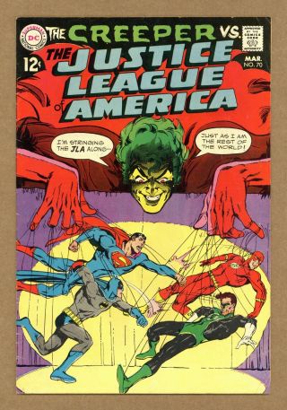 Justice League Of America (1st Series) 70 1969 Vg 4.  0