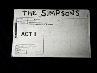 The Simpsons Production Treehouse Of Horror Xvii Act 1 Storyboard 89pgs