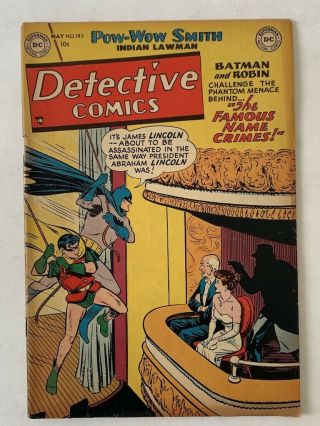Detective Comics 183 (dc,  May 1952,  Batman,  Robotman,  Pow - Wow Smith,  4.  0 - Vg)