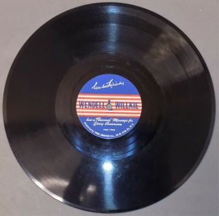 Wendell Willkie Personal Message For Americans 1940 Patriotic 78 Rpm Politics