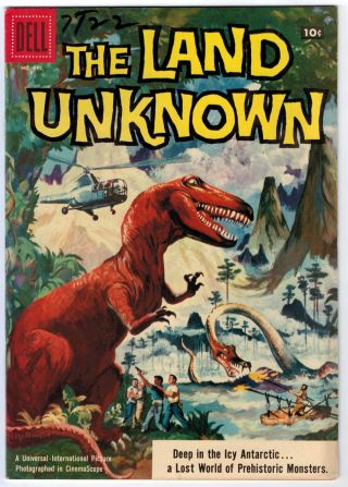 Four Color 845 7.  0 Land Of The Unknown Off - White Pages Silver Age Toth Art