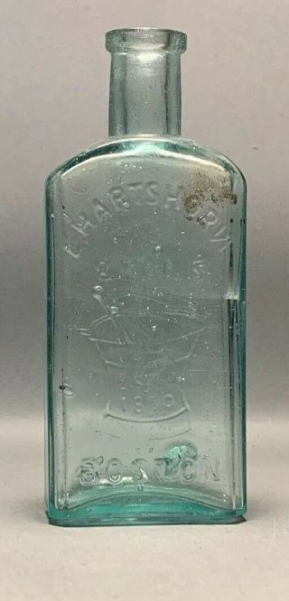 Vintage/antique Aqua Boston Drugstore Medicine Bottle