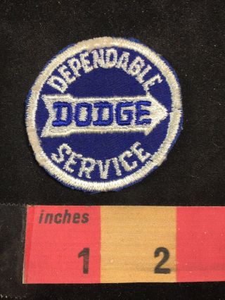 Vintage Dependable Dodge Service Car / Automobile Advertising Patch 80f