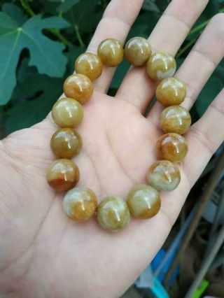 Grade A 100 Natural Burmese Jadeite Jade Beaded Bracelet A 818