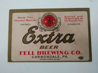 Pa - Irtp - Extra Beer - 12oz - Fell Brg Co - Carbondale A6936