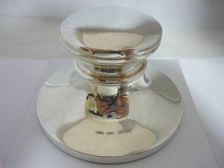 Stunning Vintage Large Sterling Silver Capstan Inkwell By Broadway & Co