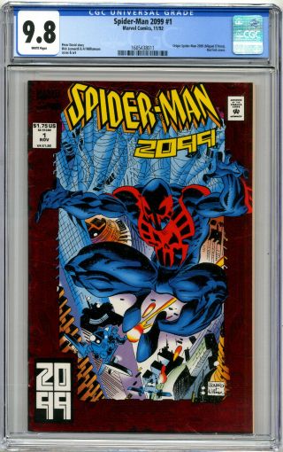 Spider - Man 2099 1 Cgc 9.  8 Red Foil Miguel O 
