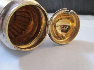Antique Russian Silver Gilt 84 1795 - 1826 St Petersburg Hallmarked Jar hinged pot 5