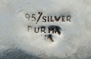 Fine Quality Antique Burmese Solid Silver Tea Caddy 6