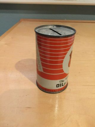 Vintage 1950s PHILLIPS 66 Orange Promotional Mini Oil Can Bank,  3 1/2 