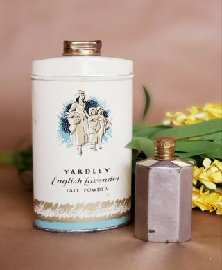 Vintage Yardley English Lavender Talc Talcum Powder Tin And Small Yardley Tin