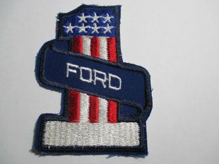 Ford 1 Patch,  Red/white/blue,  Nos Vintage,  Rare,  2 3/4 X 4 Inches