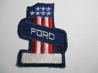 Ford 1 Patch,  RED/White/Blue,  NOS Vintage,  RARE,  2 3/4 x 4 Inches 2
