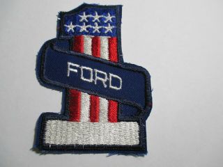 Ford 1 Patch,  RED/White/Blue,  NOS Vintage,  RARE,  2 3/4 x 4 Inches 3