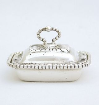 WILLIAM B.  MEYERS MINIATURE STERLING SILVER GEORGE III COVERED VEGETABLE DISH 2