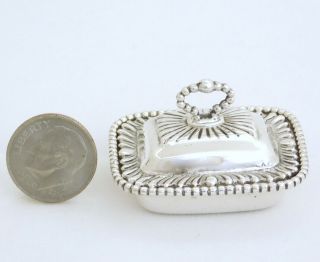 WILLIAM B.  MEYERS MINIATURE STERLING SILVER GEORGE III COVERED VEGETABLE DISH 4