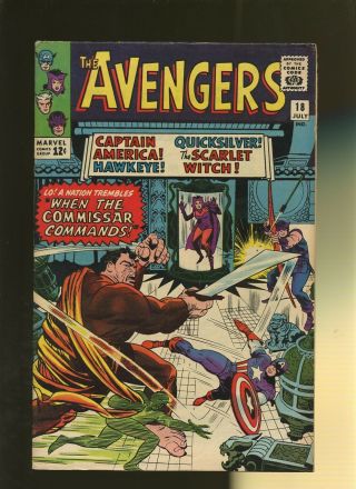 Avengers 18 Fn 6.  0 1 Book When The Commissar Commands By Stan Lee & Don Heck