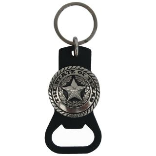 Texas State Seal Car Keyring Chain Beer Soda Cap Bottle Opener Tx Keychain Ring