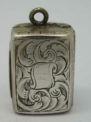 Antique Victorian Silver Minitaure Vinaigrette By George Unite C1856