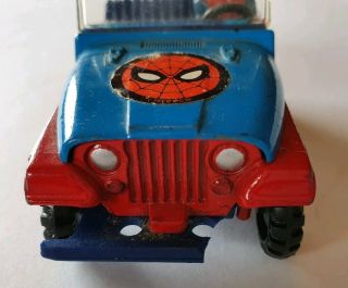 Vintage diecast Corgi 1/36 model Spiderman Jeep CJ - 5 Marvel comics car truck 4x4 4