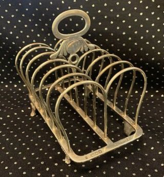 Antique English Arts Crafts Sterling Silver Toast Rack Child & Child London