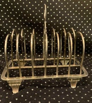 Antique English Arts Crafts Sterling Silver Toast Rack Child & Child London 2