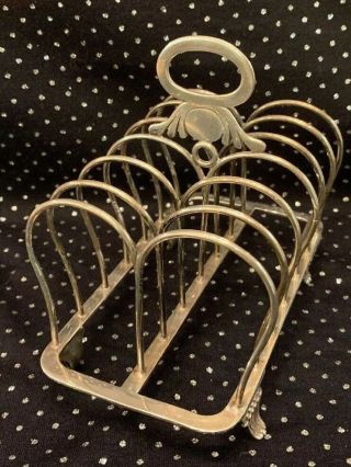 Antique English Arts Crafts Sterling Silver Toast Rack Child & Child London 3