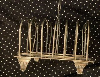 Antique English Arts Crafts Sterling Silver Toast Rack Child & Child London 5