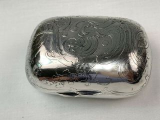 Antique 19thc Tiffany & Co.  Sterling Silver Bar Soap Holder Case