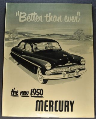 1950 Mercury Sales Brochure Folder Coupe Sedan 50 Not A Reprint