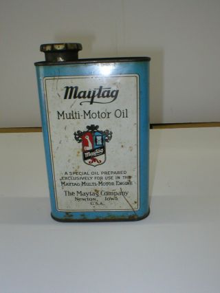Maytag 1 Quart Multi - Motor Oil Can Vintage 4