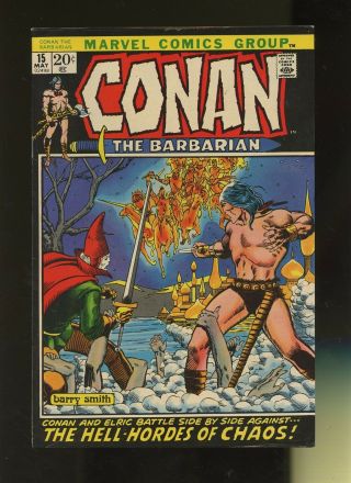 Conan The Barbarian 15 Vg/fn 5.  0 1 Book Marvel Barry Smith Vol.  1 The King