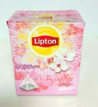 Lipton Cherry Blossom Sakura Tea 1pack 12 Pyramid Tea Bags Japan
