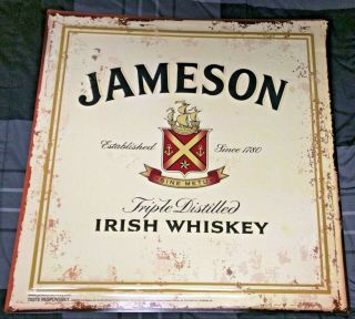 Jameson Irish Whiskey 2012 Metal / Tin Home Decor Sign Bar / Tavern / Man Cave