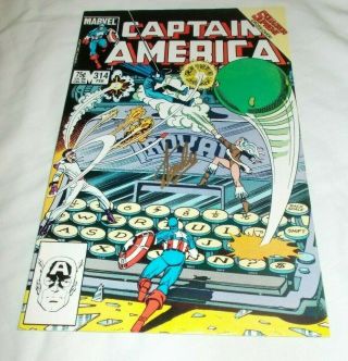 Captain America 314 Stan Lee Signed 1985 Avengers